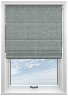 Soft Chevron, Soft Black - Twist&Fit Roman Blind